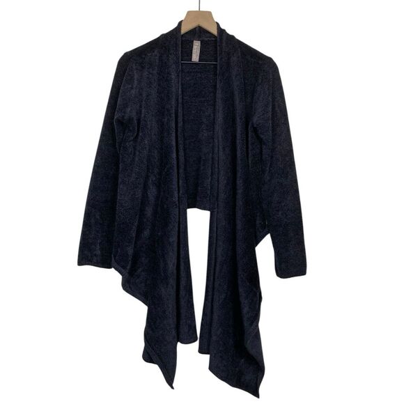 Barefoot Dreams CozyChic Lite Island Wrap Open Waterfall‎ Cardigan Black L/XL - Picture 1 of 4